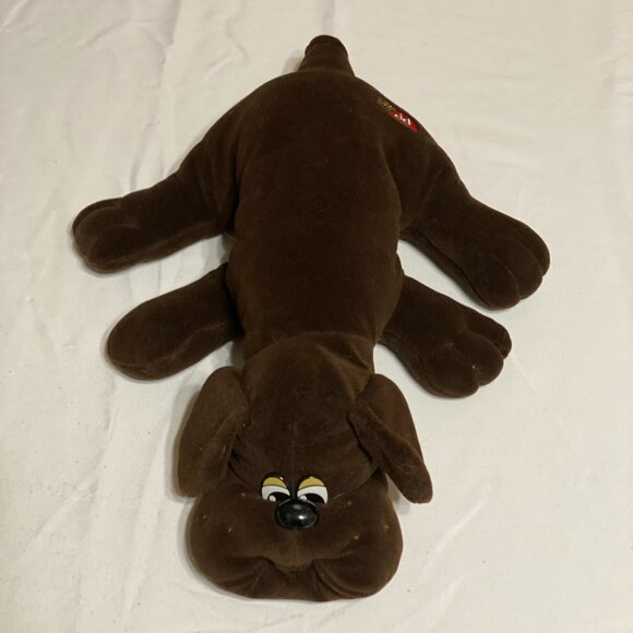 Vintage 1985 Tonka Pound Puppies Large Chocolate Dark Brown Dog Plush Large 18" - Picture 1 of 8